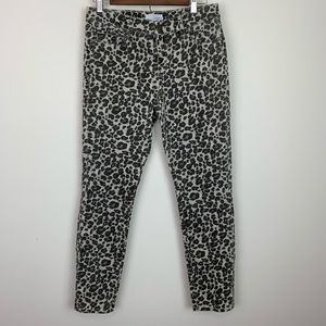 LOFT leopard grey modern skinny denim jeans 27